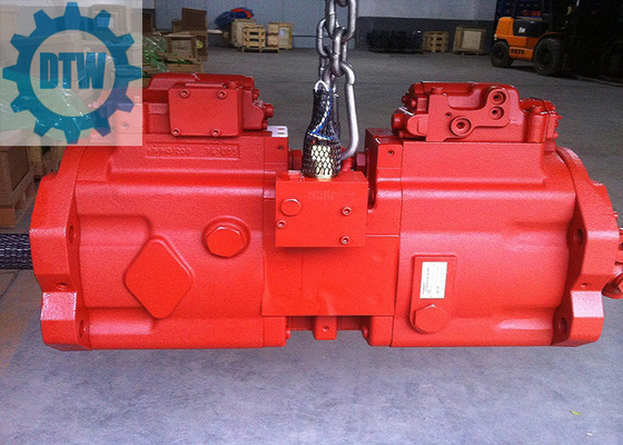 Red Komatsu PC300 Excavator Specs Piston Type Hydraulic Pump K5V140DTP-9N29